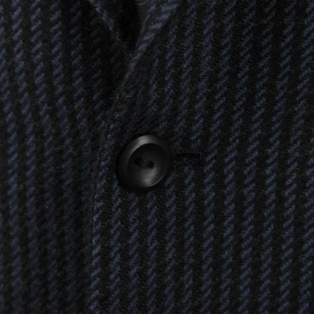 Oxxford Clothes Cashmere / Wool Sport Coat Size 44T In Blue Striped